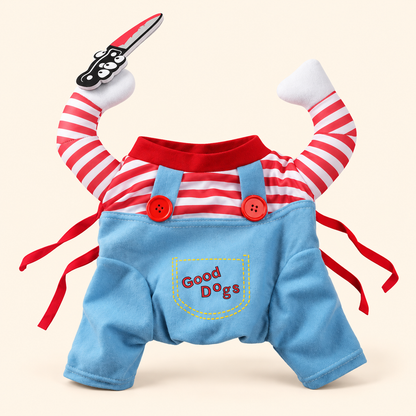 Killer Doll Costume for Cats & Small Dogs — Halloween Pet Outfit