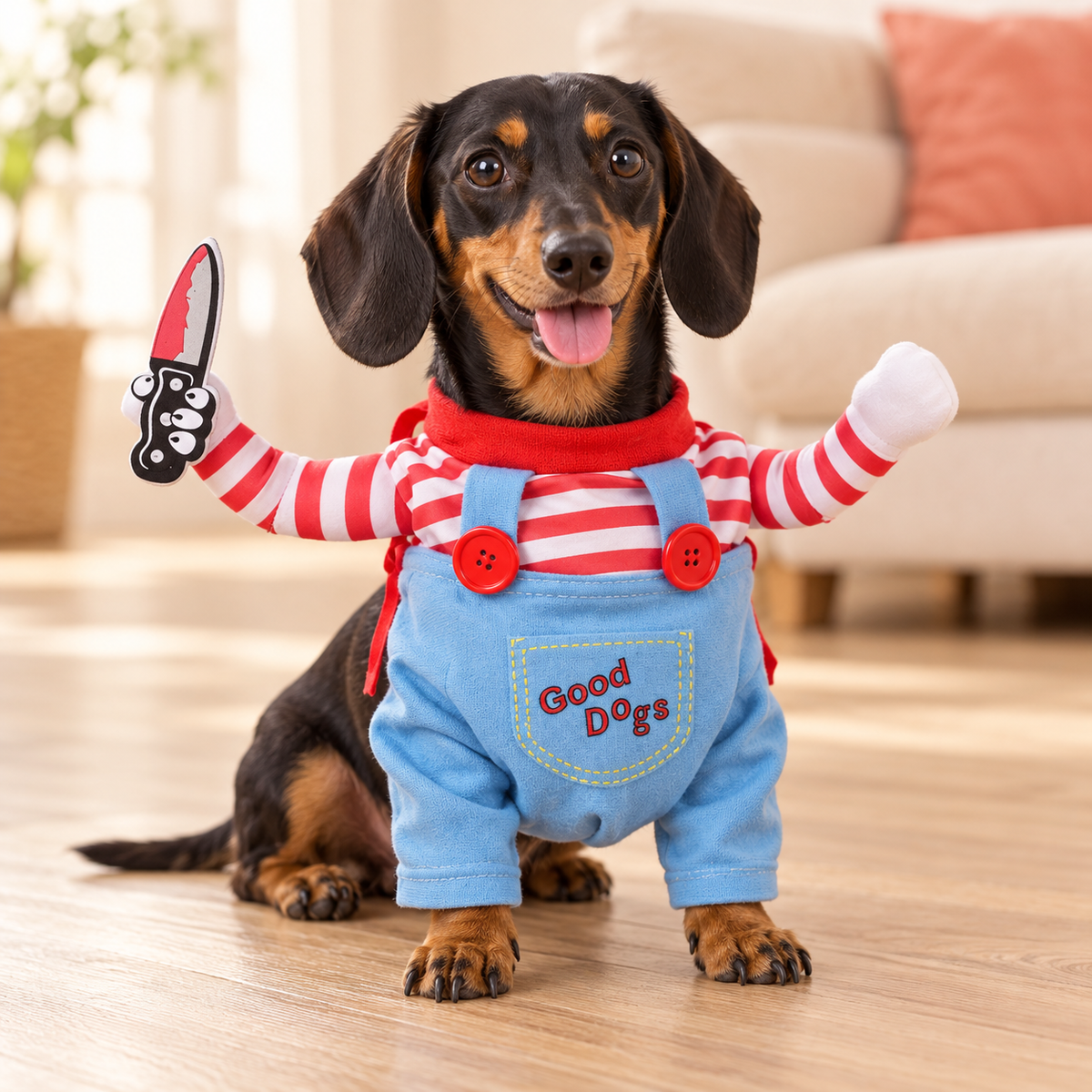 Killer Doll Costume for Cats & Small Dogs — Halloween Pet Outfit