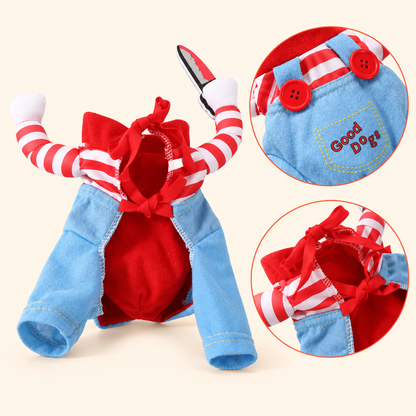 Killer Doll Costume for Cats & Small Dogs — Halloween Pet Outfit