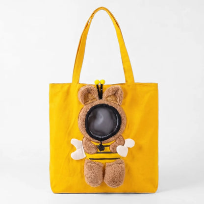 Peek-a-Boo Small Dog Carrier Tote — Costume Bag for Dogs Under 15 lb