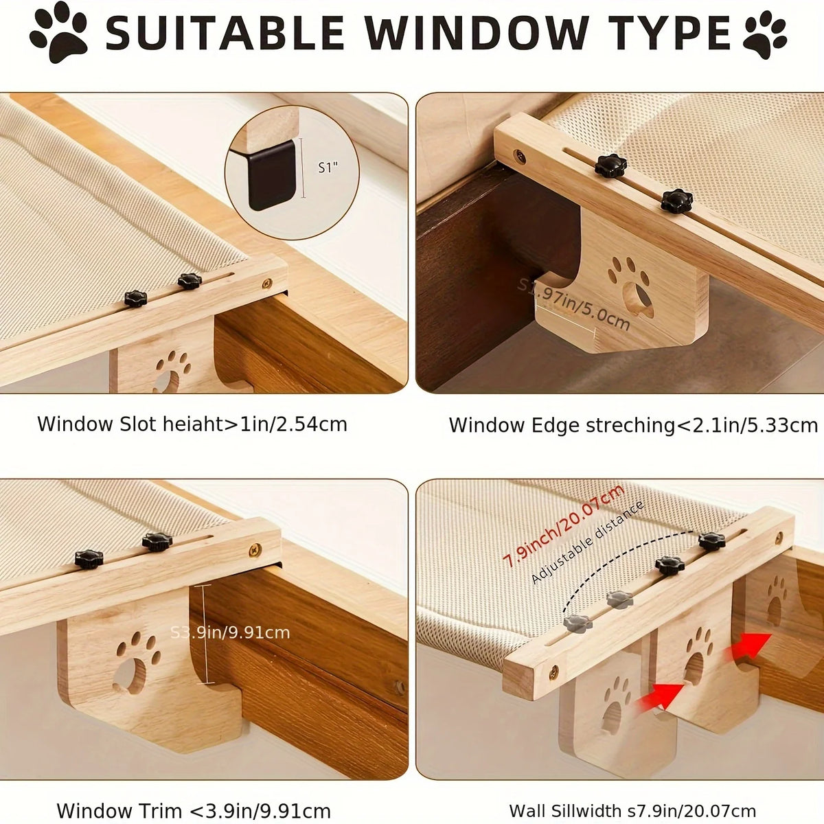Window seat for cats, a sturdy wooden cat perch for indoor cats