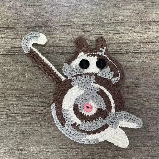 Knitted cat butt coaster, funny cat coaster 2