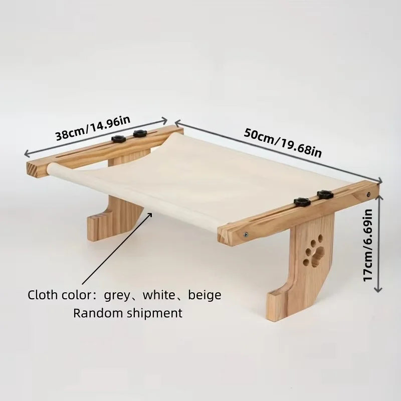No-drill cat window bed for indoor cats who love bird watching