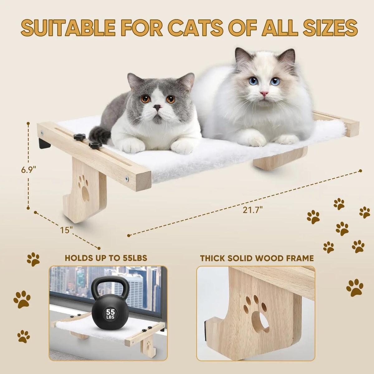 Cat window hammock details and setup