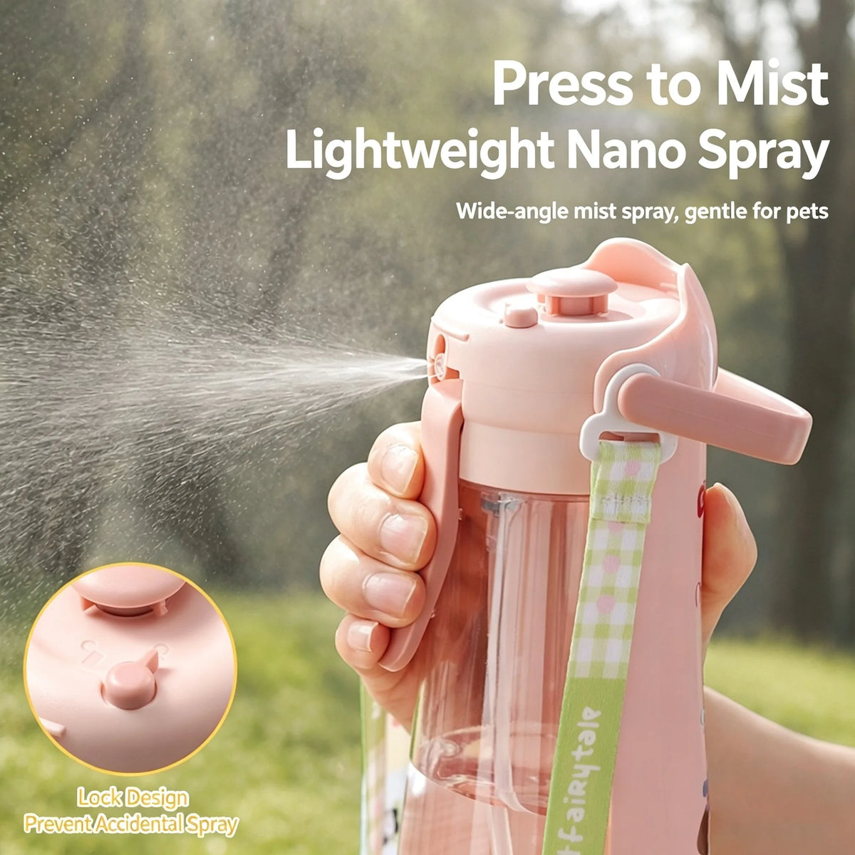 Portable dog water bottle for walks with leak-proof design