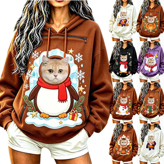Pet pouch hoodie for cats and small dogs, view 2