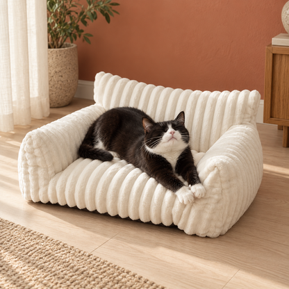 Plush cat couch bed, a mini sofa for cats