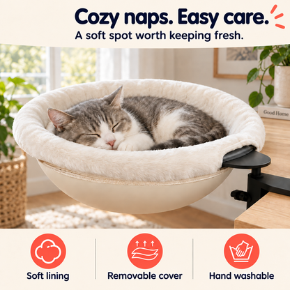 Cat desk hammock features that keep your cat close while you work