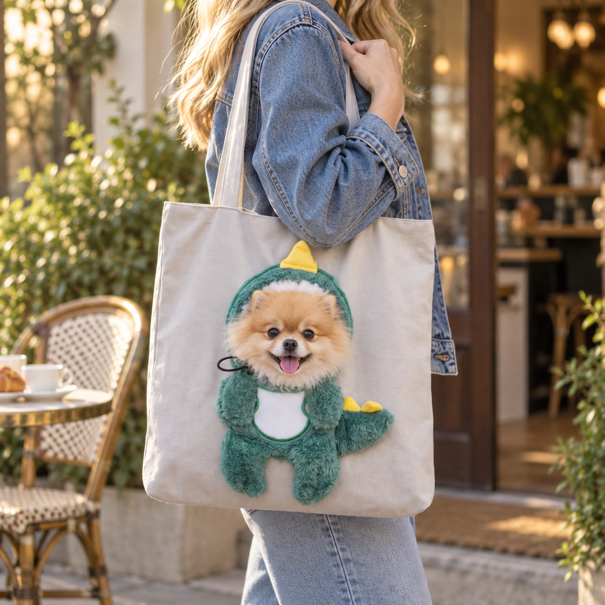 Peek-a-Boo Small Dog Carrier Tote — Costume Bag for Dogs Under 15 lb