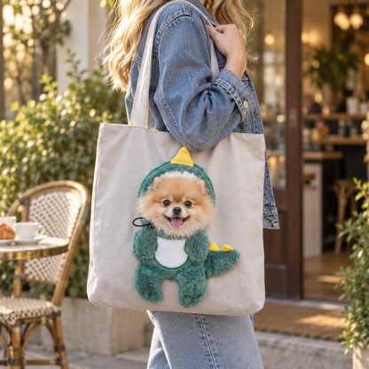 Peek-a-Boo Small Dog Carrier Tote — Costume Bag for Dogs Under 15 lb