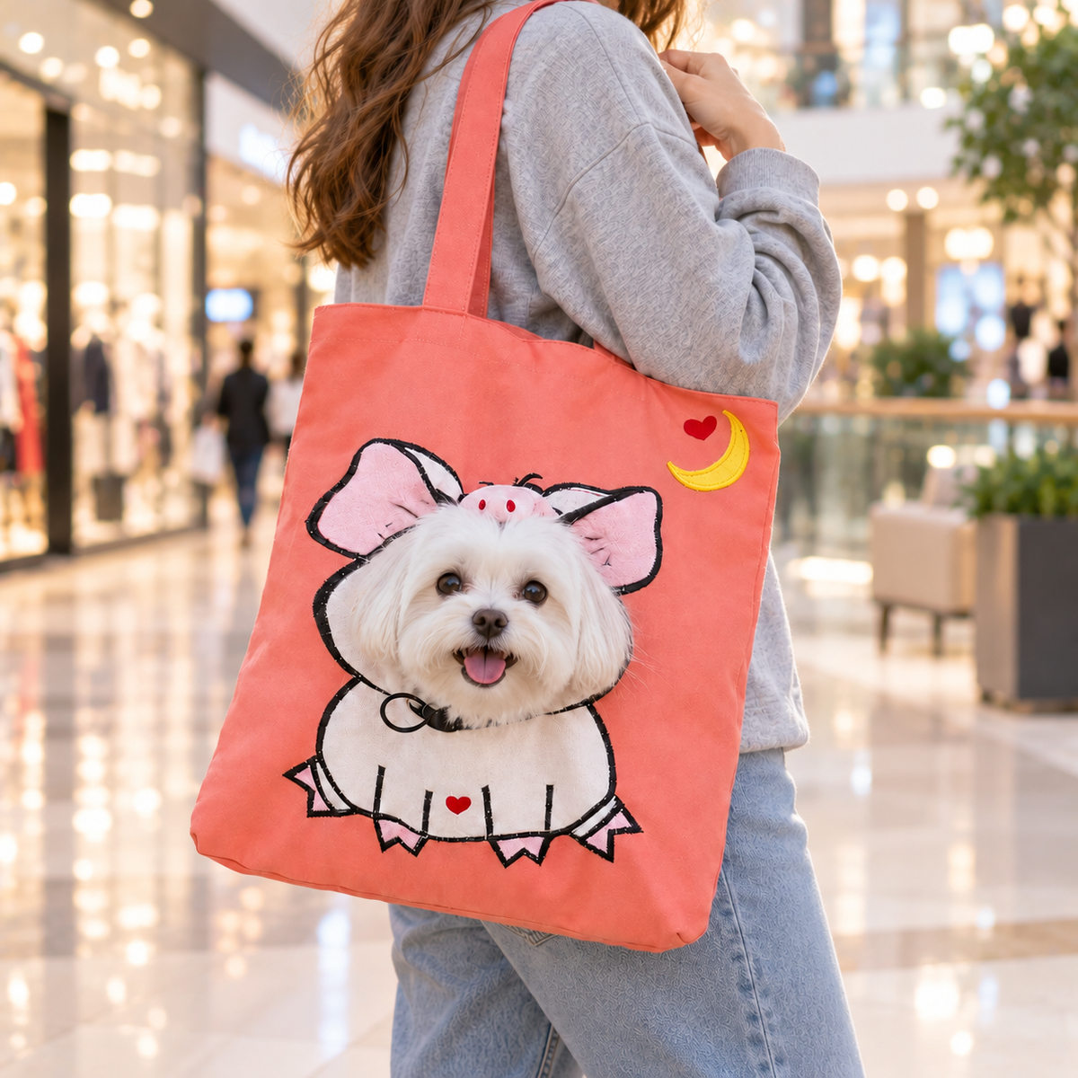 Peek-a-Boo Small Dog Carrier Tote — Costume Bag for Dogs Under 15 lb