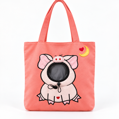 Peek-a-Boo Small Dog Carrier Tote — Costume Bag for Dogs Under 15 lb