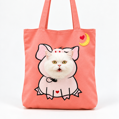 Peek-a-Boo Cat Carrier Tote — Costume Bag for Small Pets